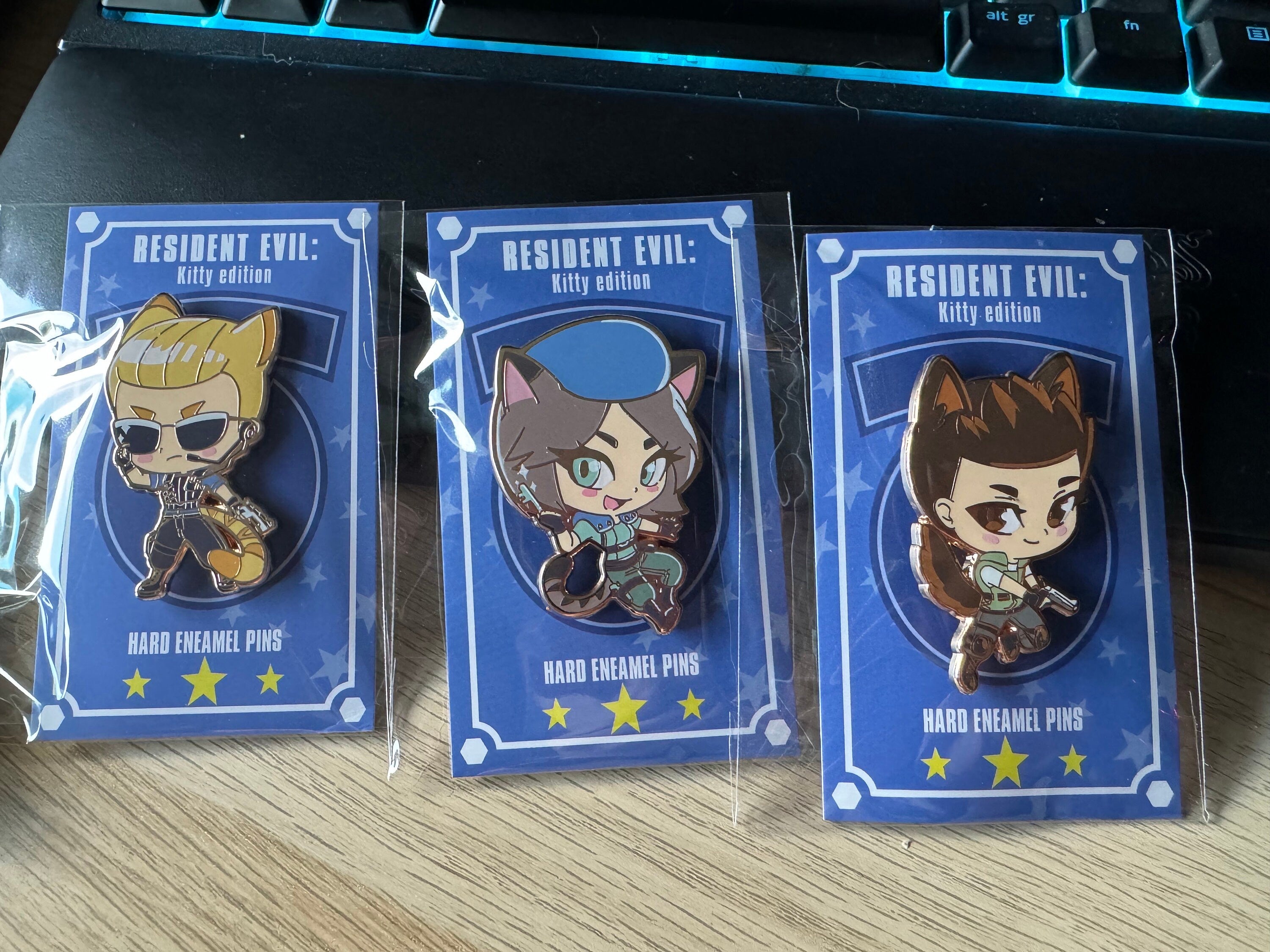 RE1: Kitty edition enamel pins