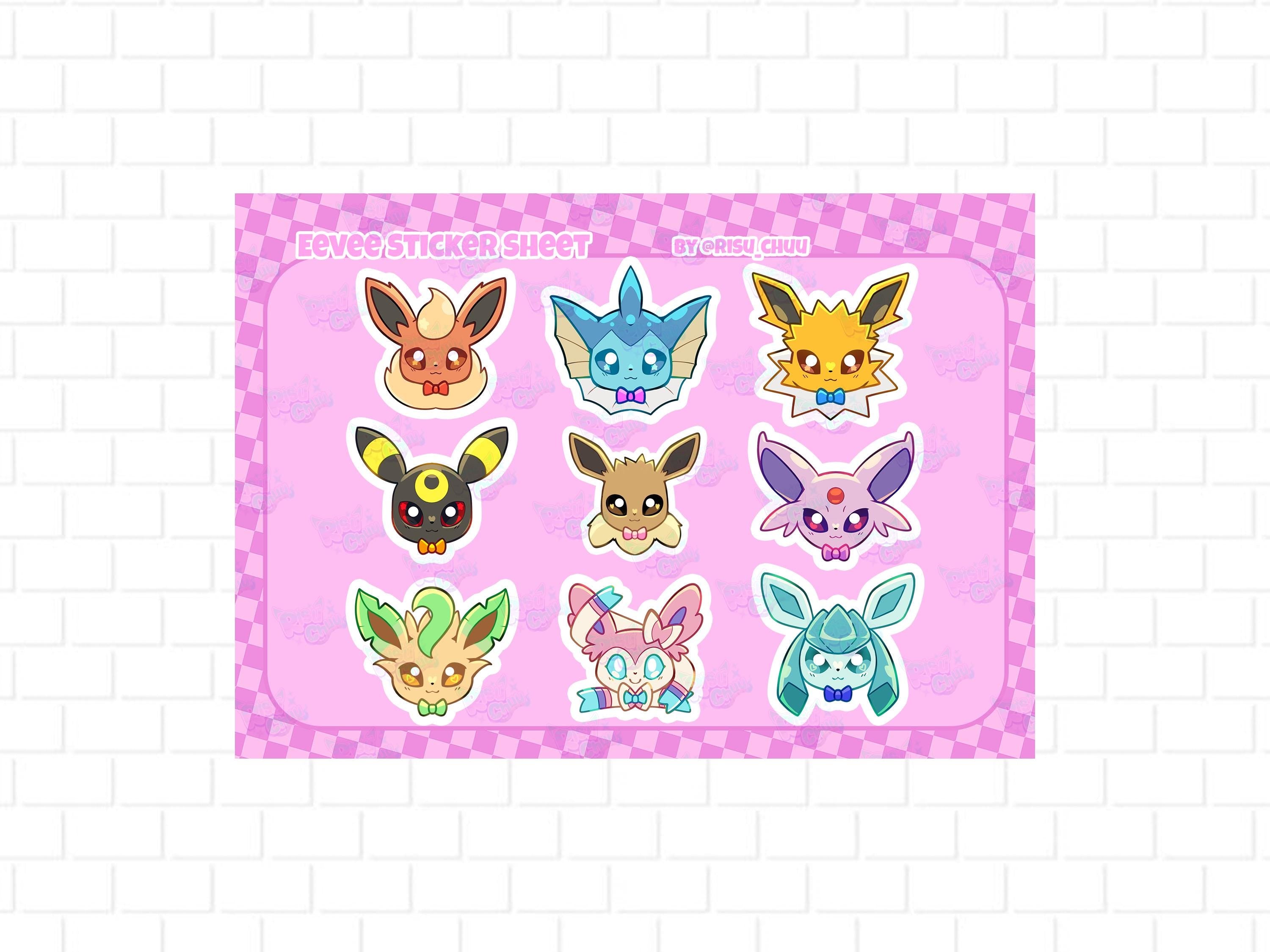 cutie eevee sticker sheet
