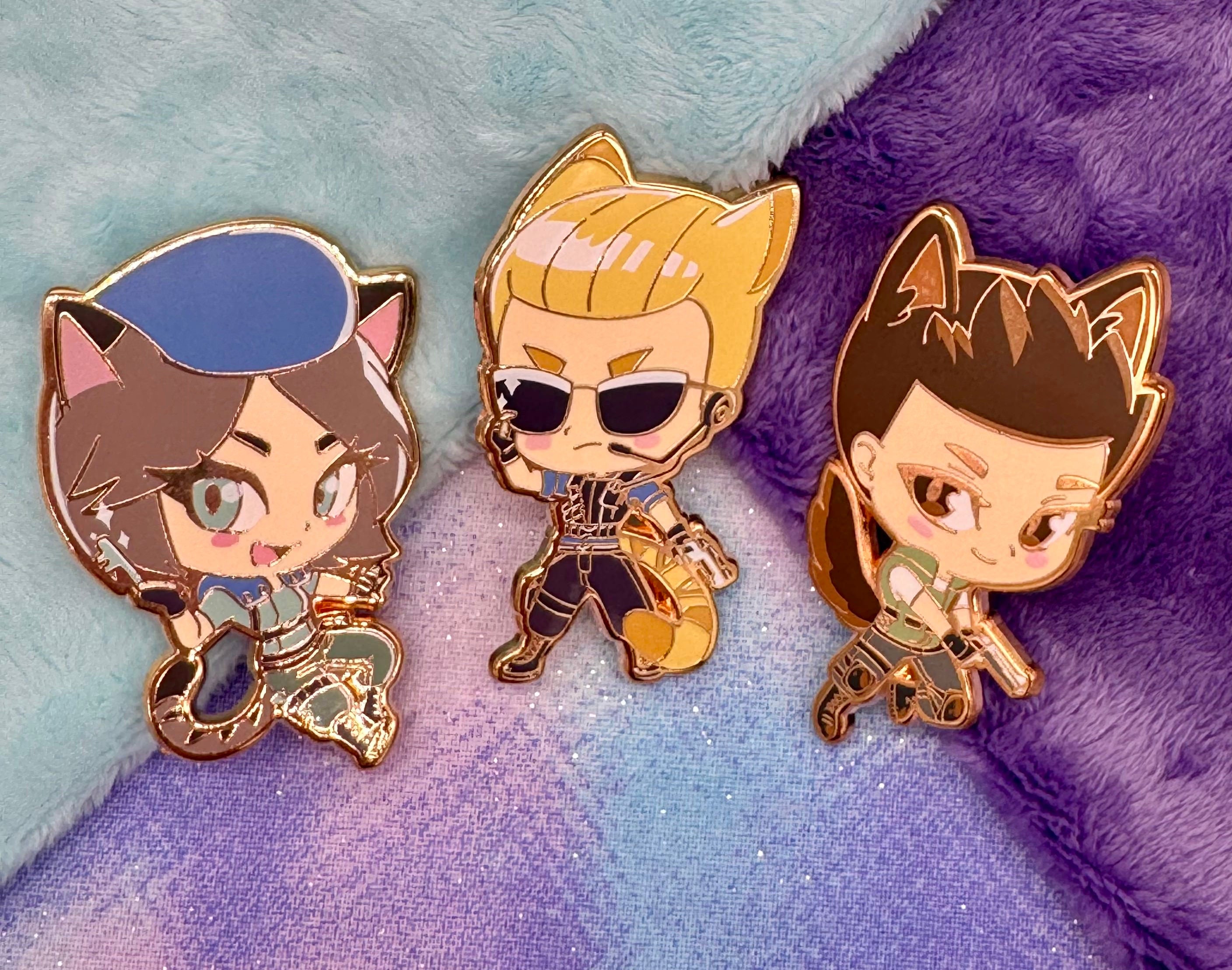 RE1: Kitty edition enamel pins