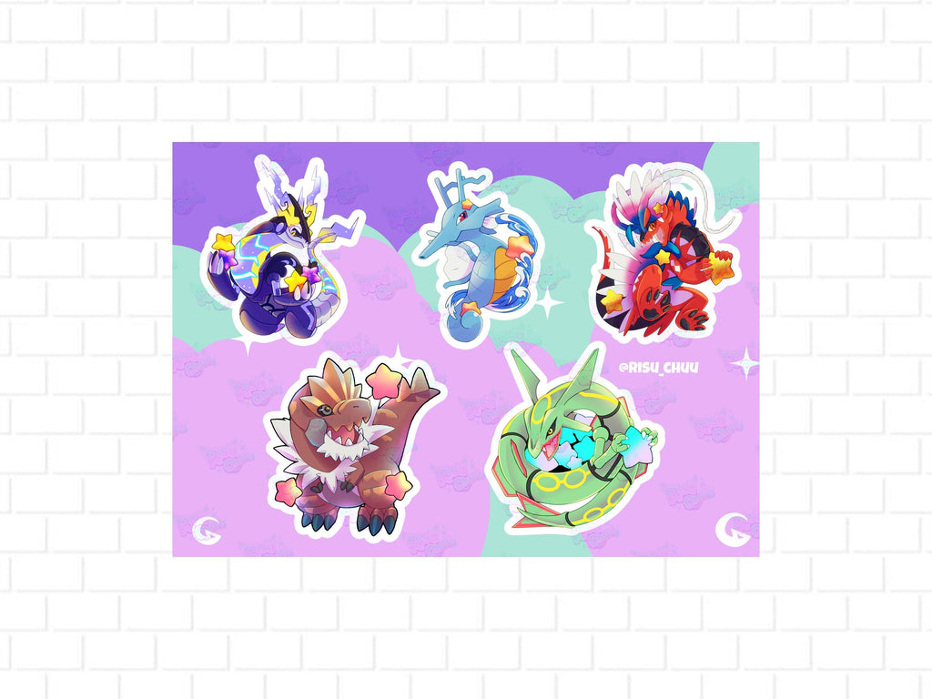 Dragon stars sticker sheet
