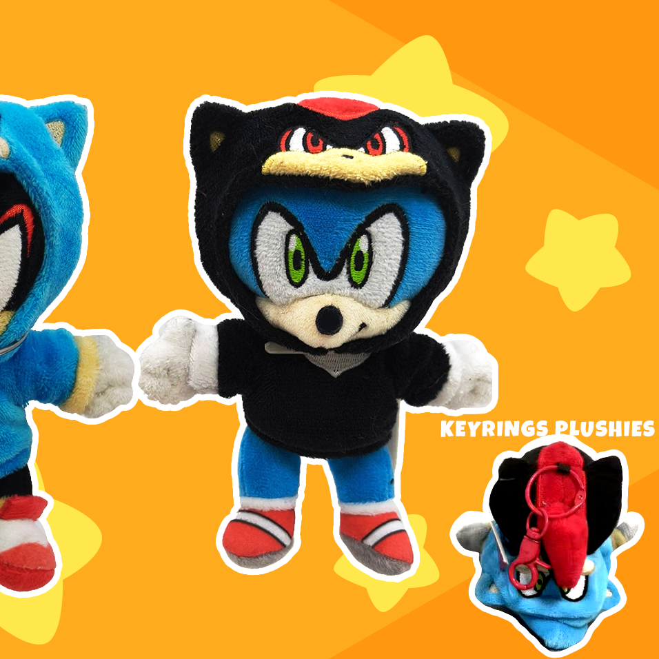 Sonic and Shadow Plushies