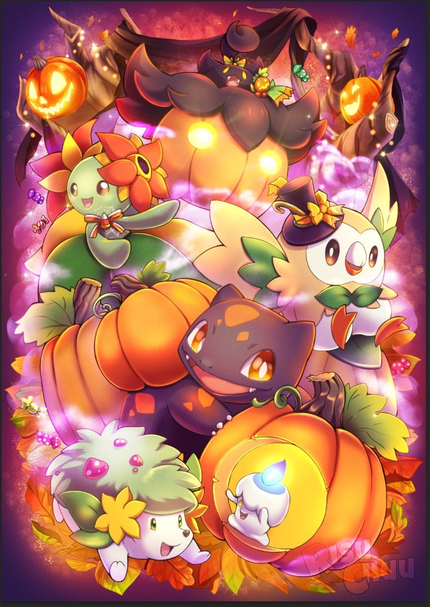 Grass Pokemon halloween
