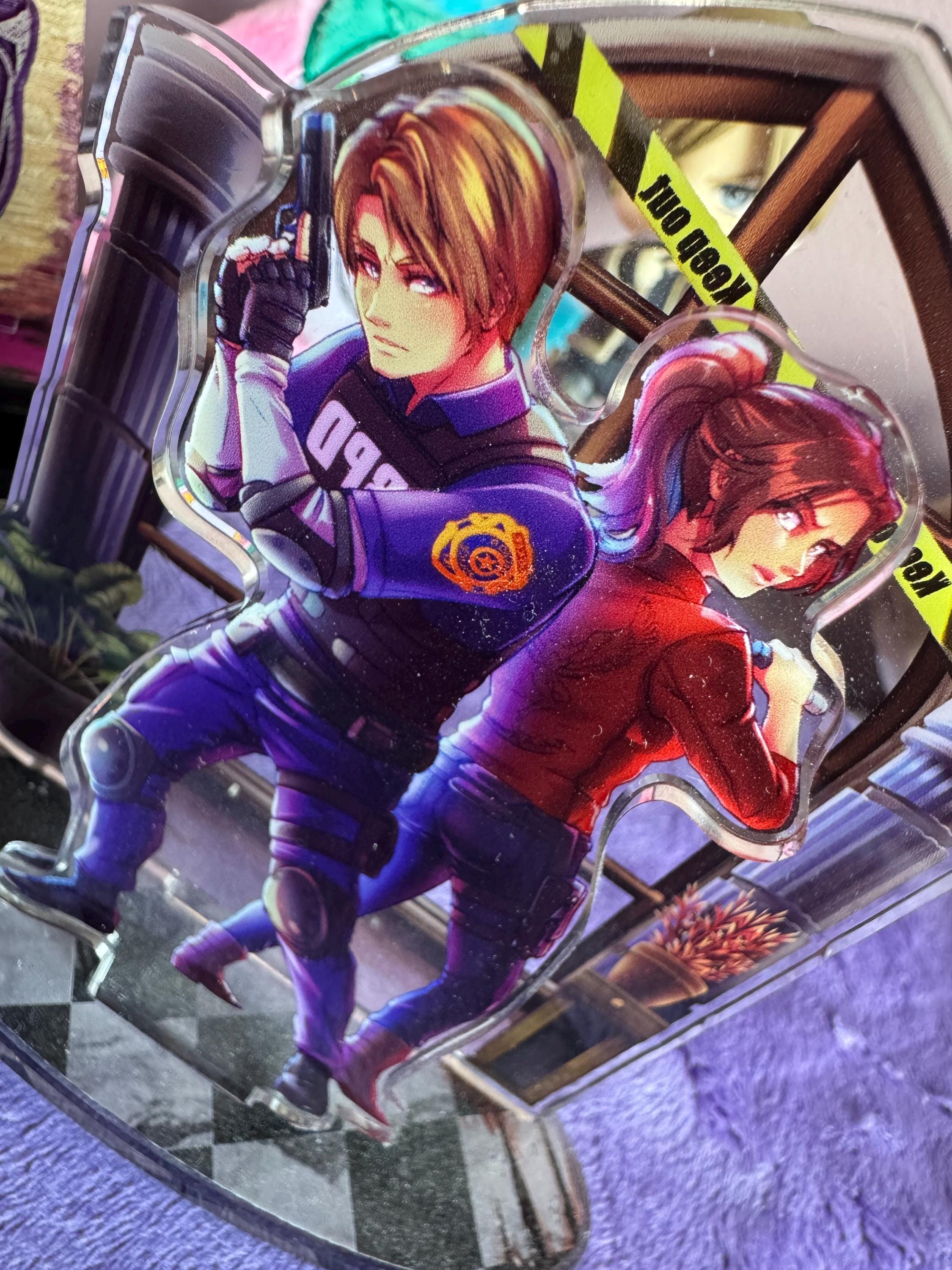 Leon and Claire Standees