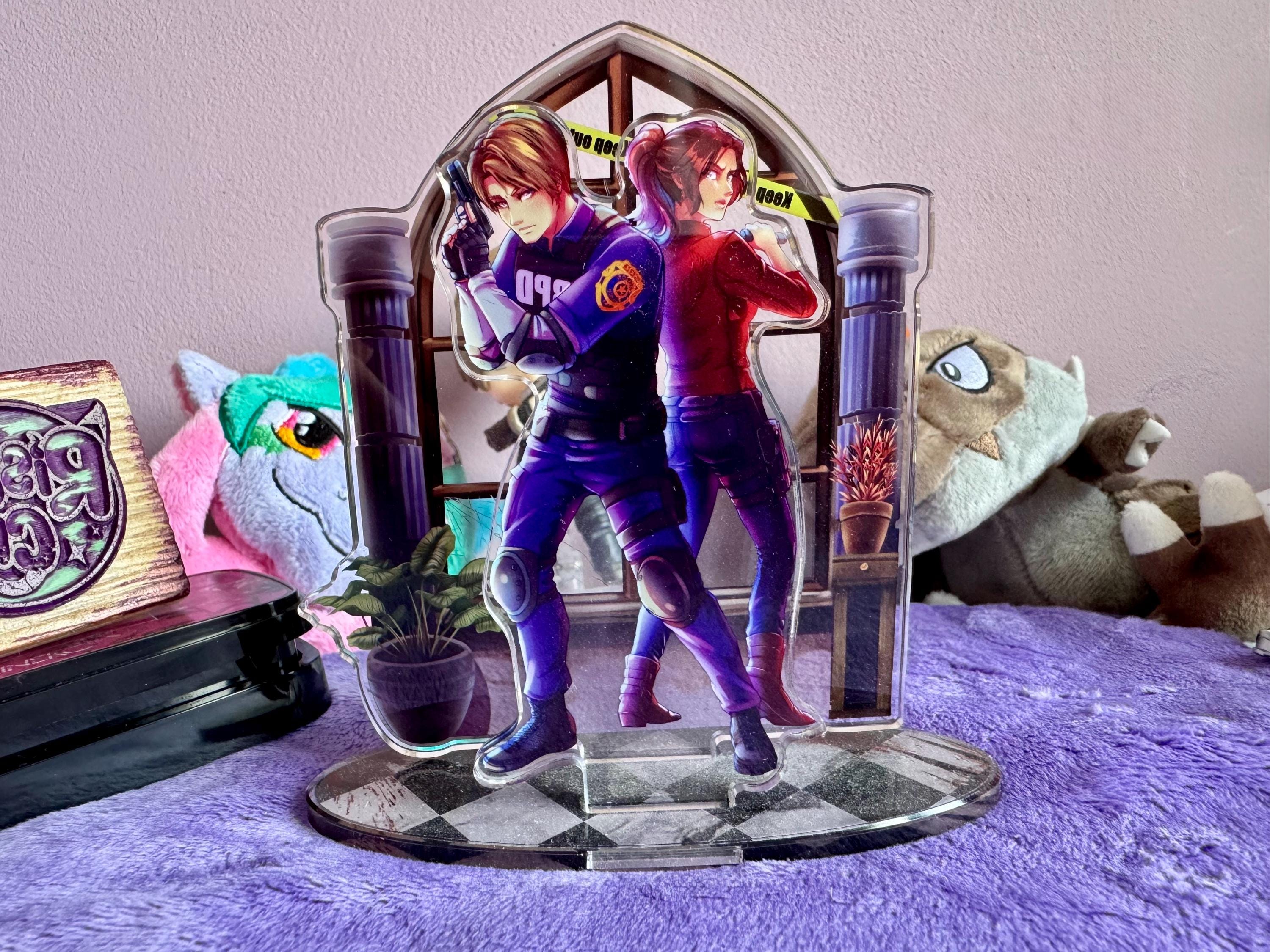 Leon and Claire Standees