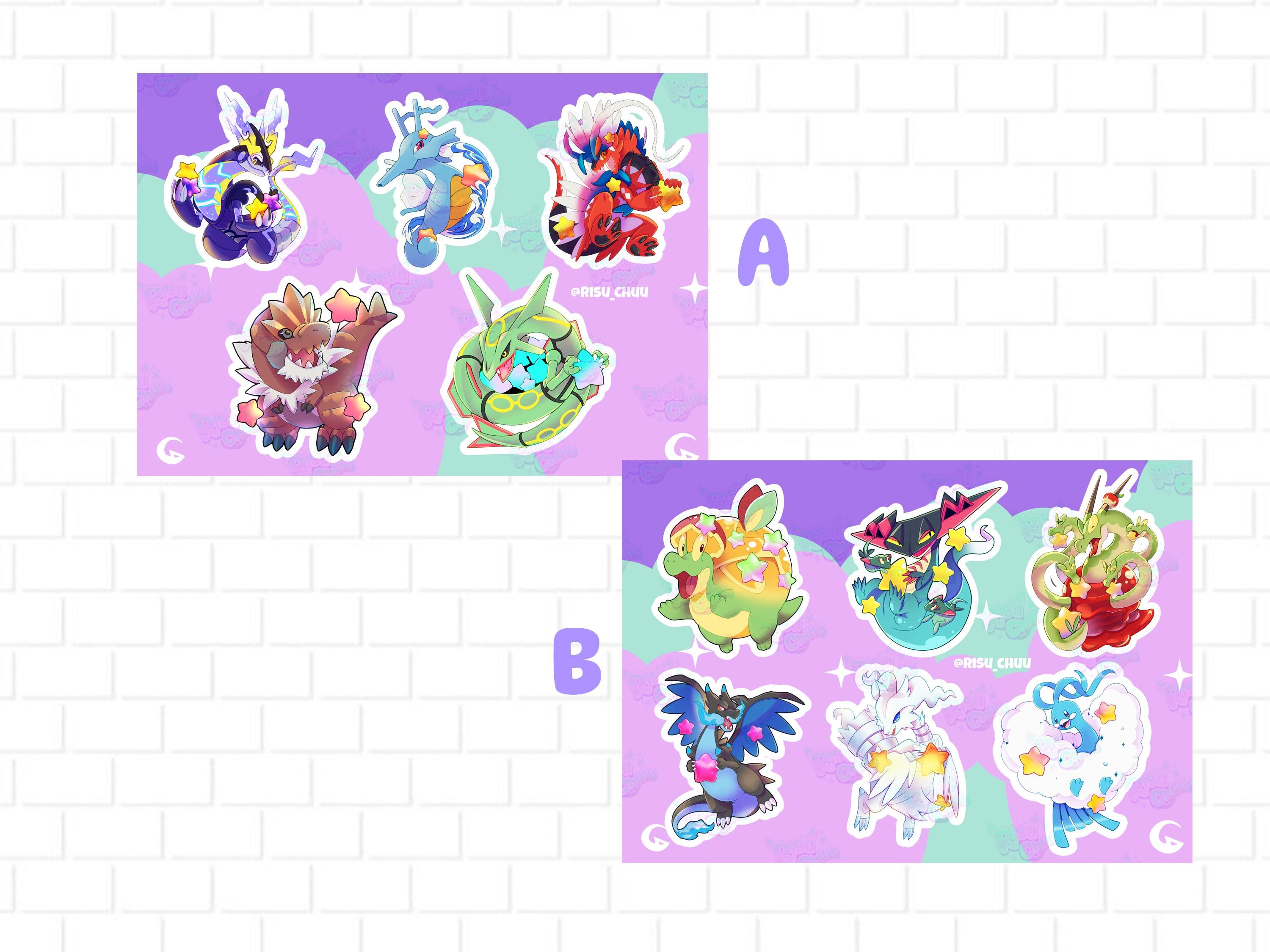 Dragon stars sticker sheet
